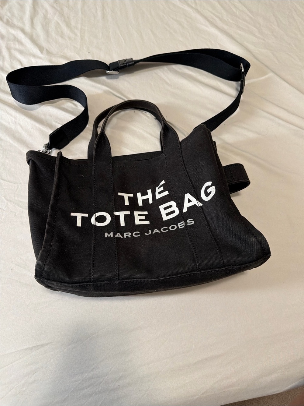 Marc Jacobs Black Canvas 'The Tote Bag' Shoulder Tote